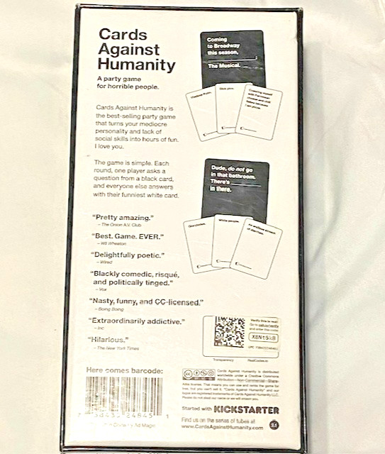 Cards Against Humanity A Party Game for Horrible People Adult Card 17+ 4-20 Play