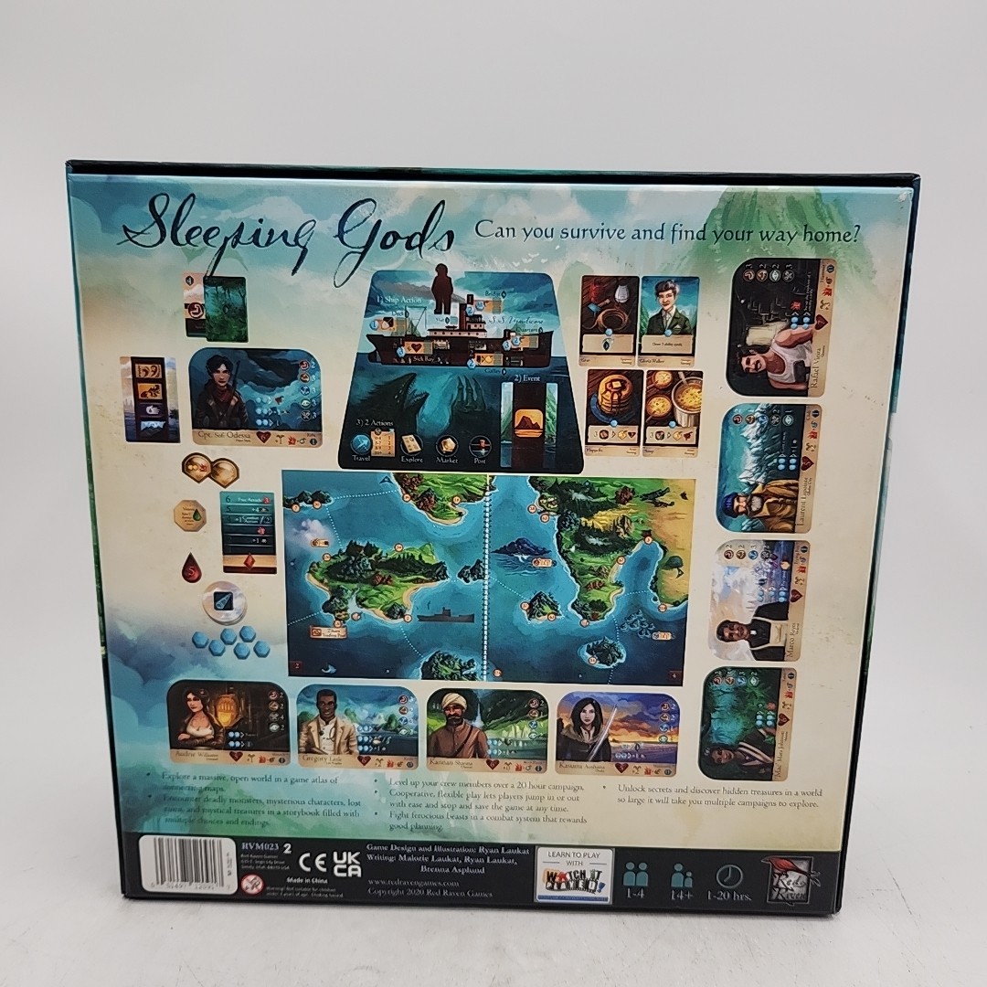 NEW Red Raven Board Games Sleeping Gods VG+/NM