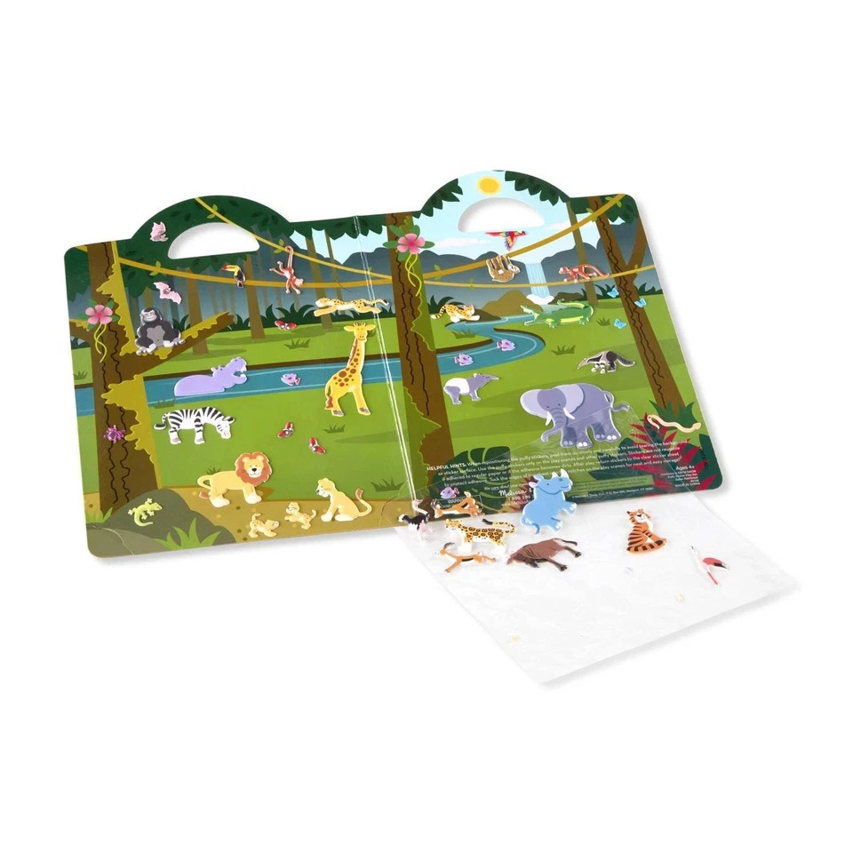 Create Safari Adventures With 42 Reusable Puffy Stickers a1