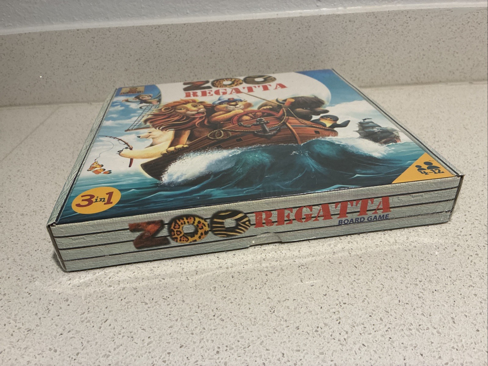 Zoo Regatta Board Game By Bombat Games 3in1 Family Game 4-12 Years 2-4 Players