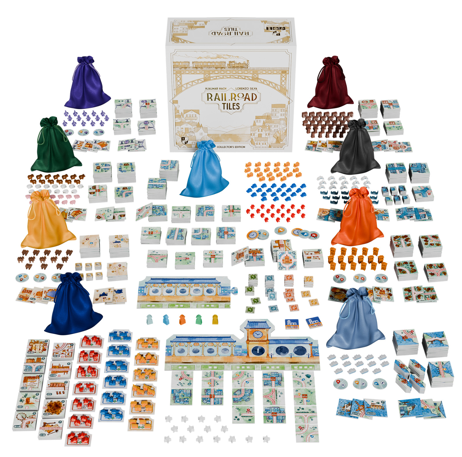 New Railroad Tiles Collectors Edition Game with Free Shipping!
