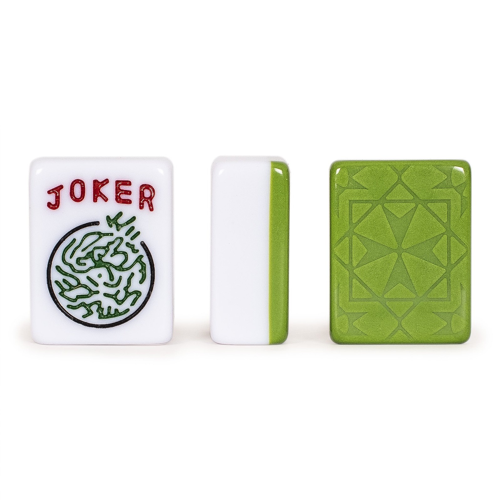 American Mahjong Set, “Verdant Santorini� – 166 Tiles with Green Soft Case