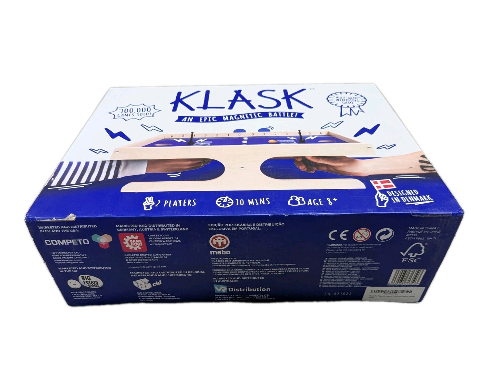 KLASK w/ Extra V 2.0 Accessory Set Epic Magnetic Battle Party Board Game Hockey