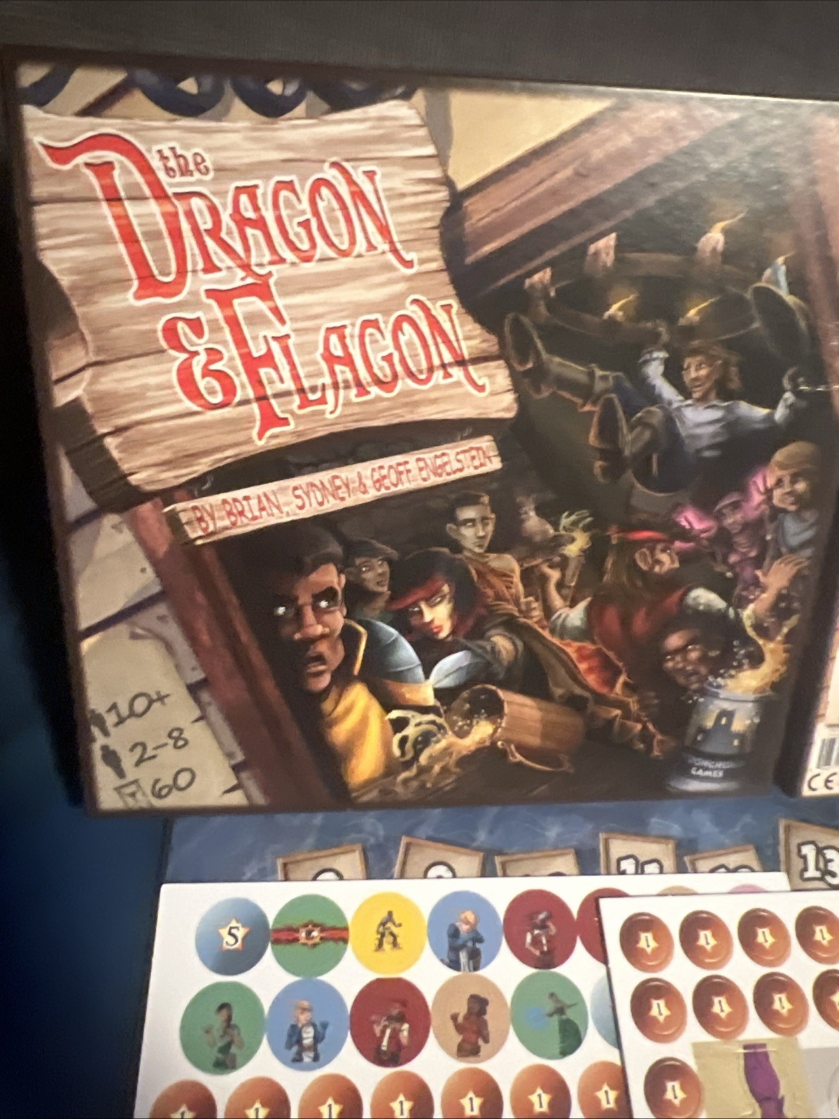 The DRAGON & FLAGON |Red Raven Games|Deluxe Board Game | Unpunched/sealed Cards