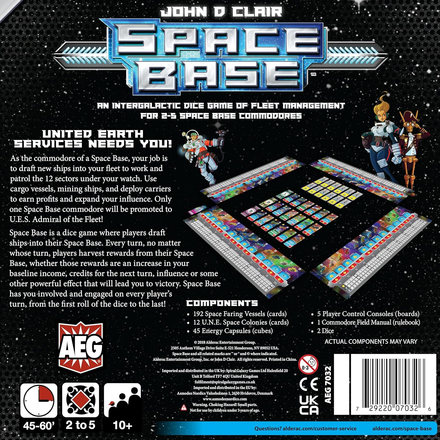 Space Base | Space Exploration Engine Building Interactive Family Dice Game | Bl