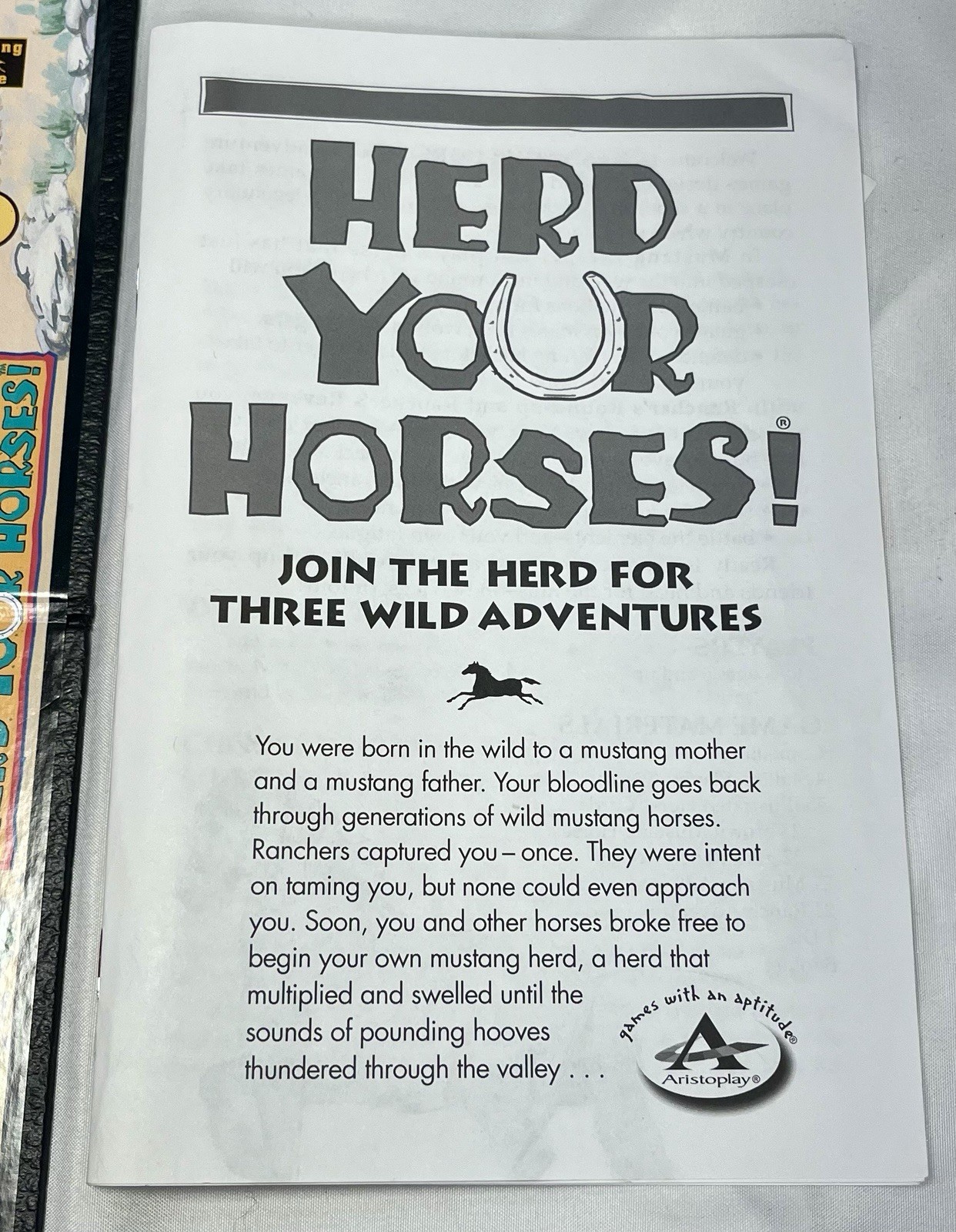 Herd Your Horses Wild Mustang Board Game 1993 Aristoplay 100% Complete