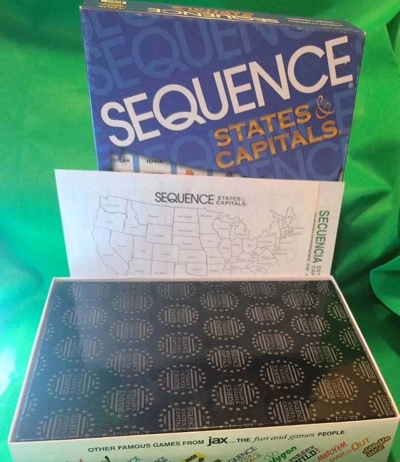 Sequence: States And Capitals Board Game COMPLETE Geography FREE SHIP Educate