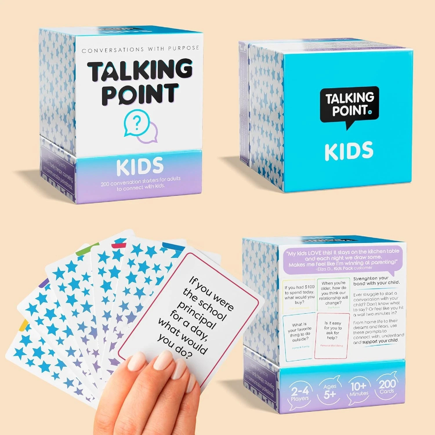 200 Kids Conversation Cards – Screen-Free Family Dinner Game and Road Trip Essen