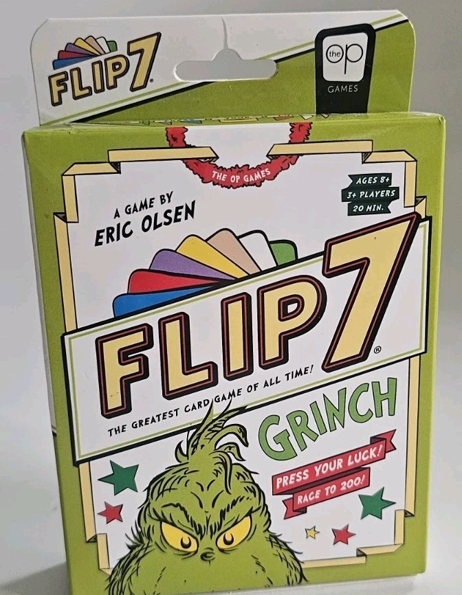 Flip 7 Grinch Card Game Holiday Edition Press Your Luck Family Game
