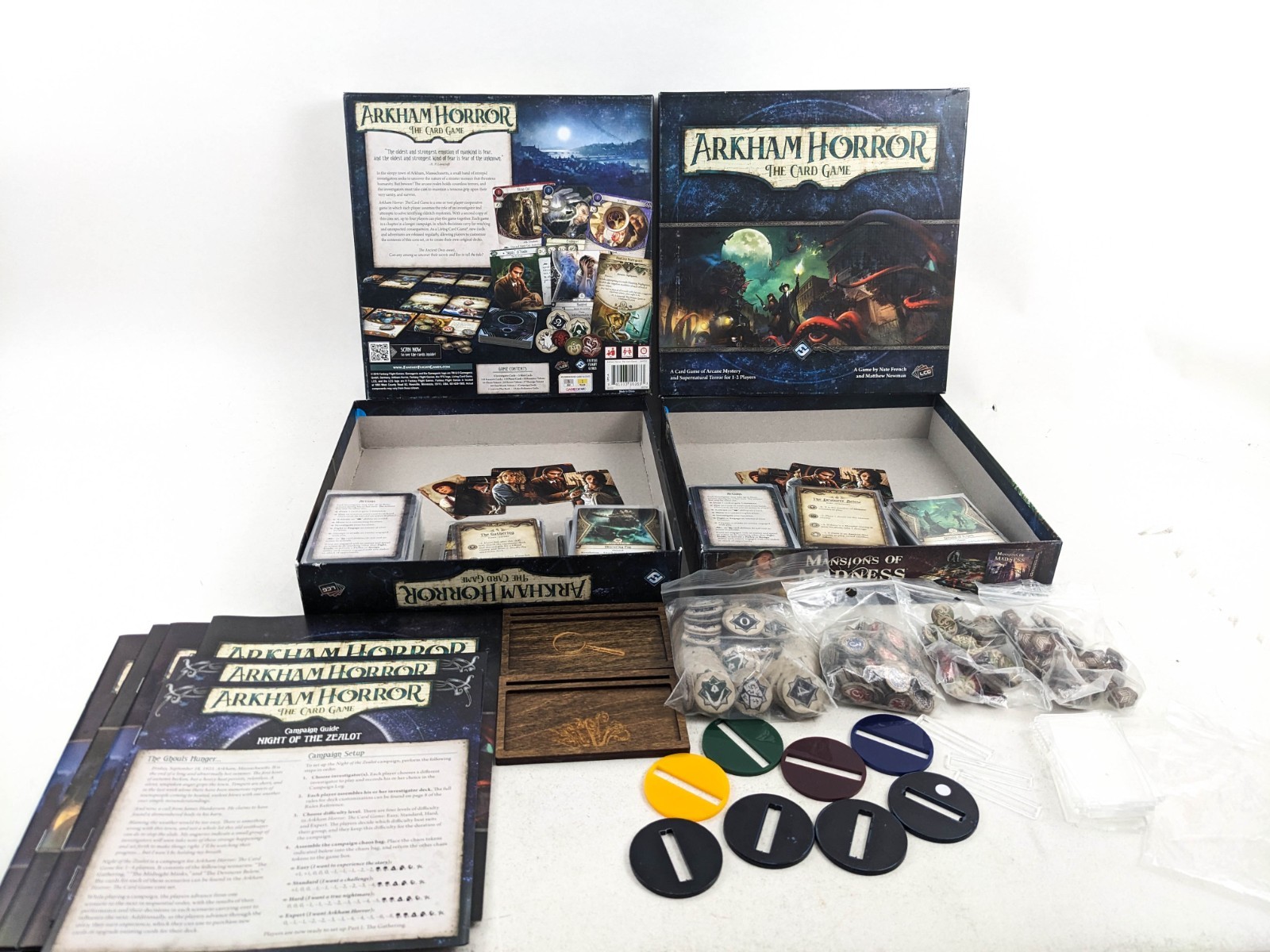 Arkham Horror Living Card Game 2x Base Core Set LCG + Extras READ
