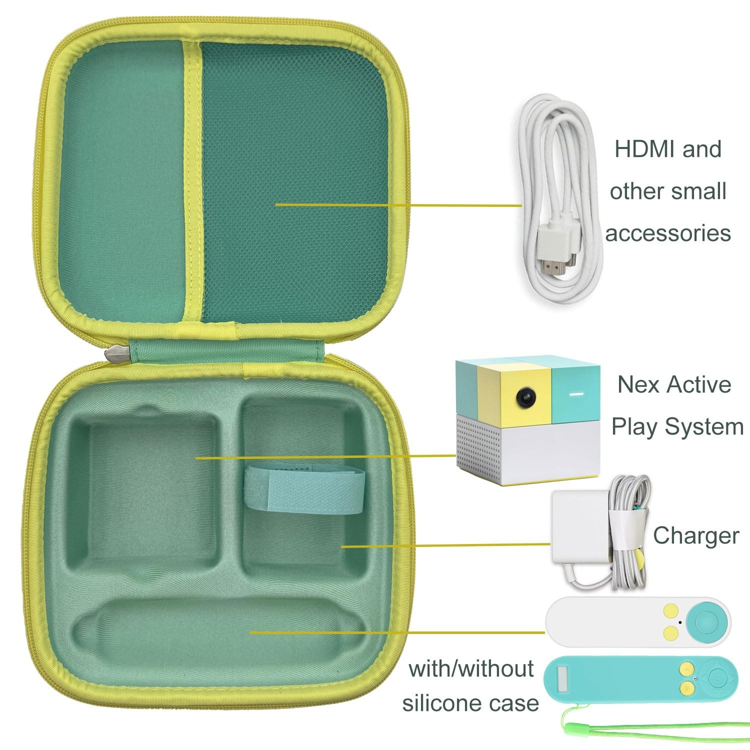Travel Carry Case Compatible with Nex Playground Game System Custom Design Ha…