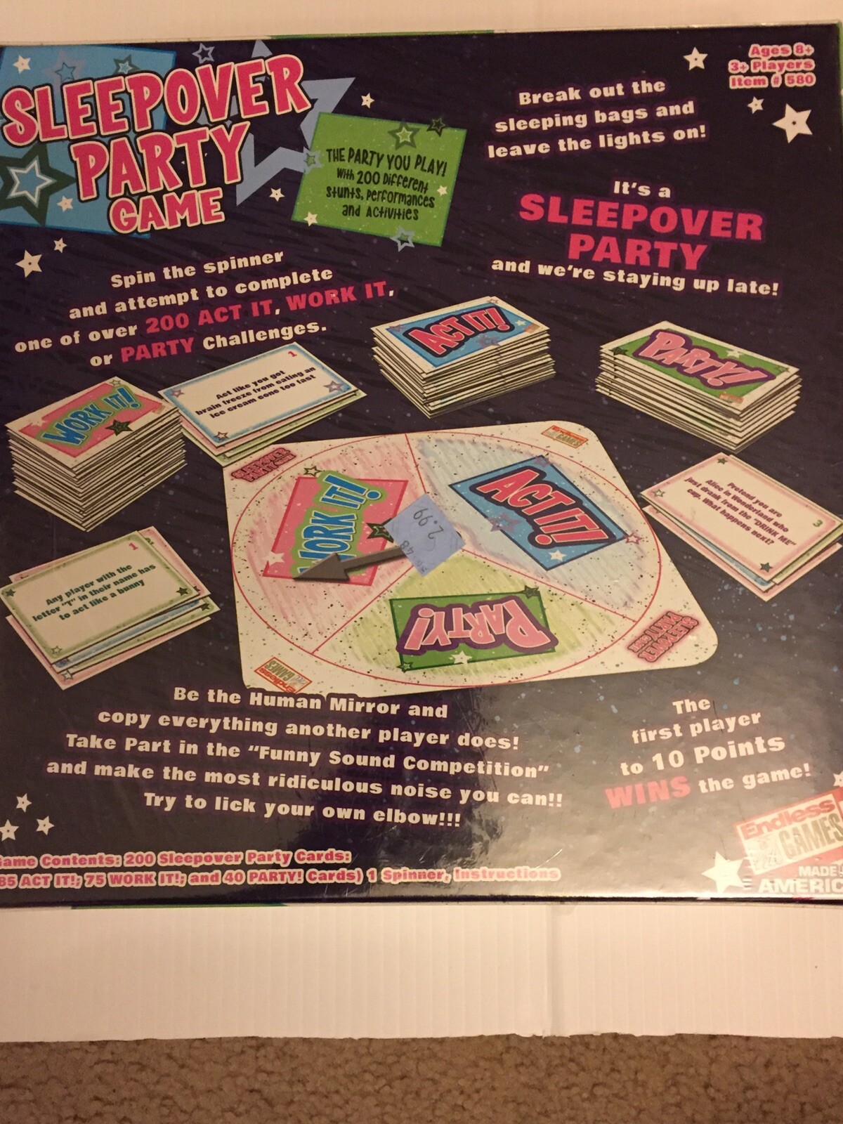 The Sleepover Party Card Game – Brand New & Factory Sealed