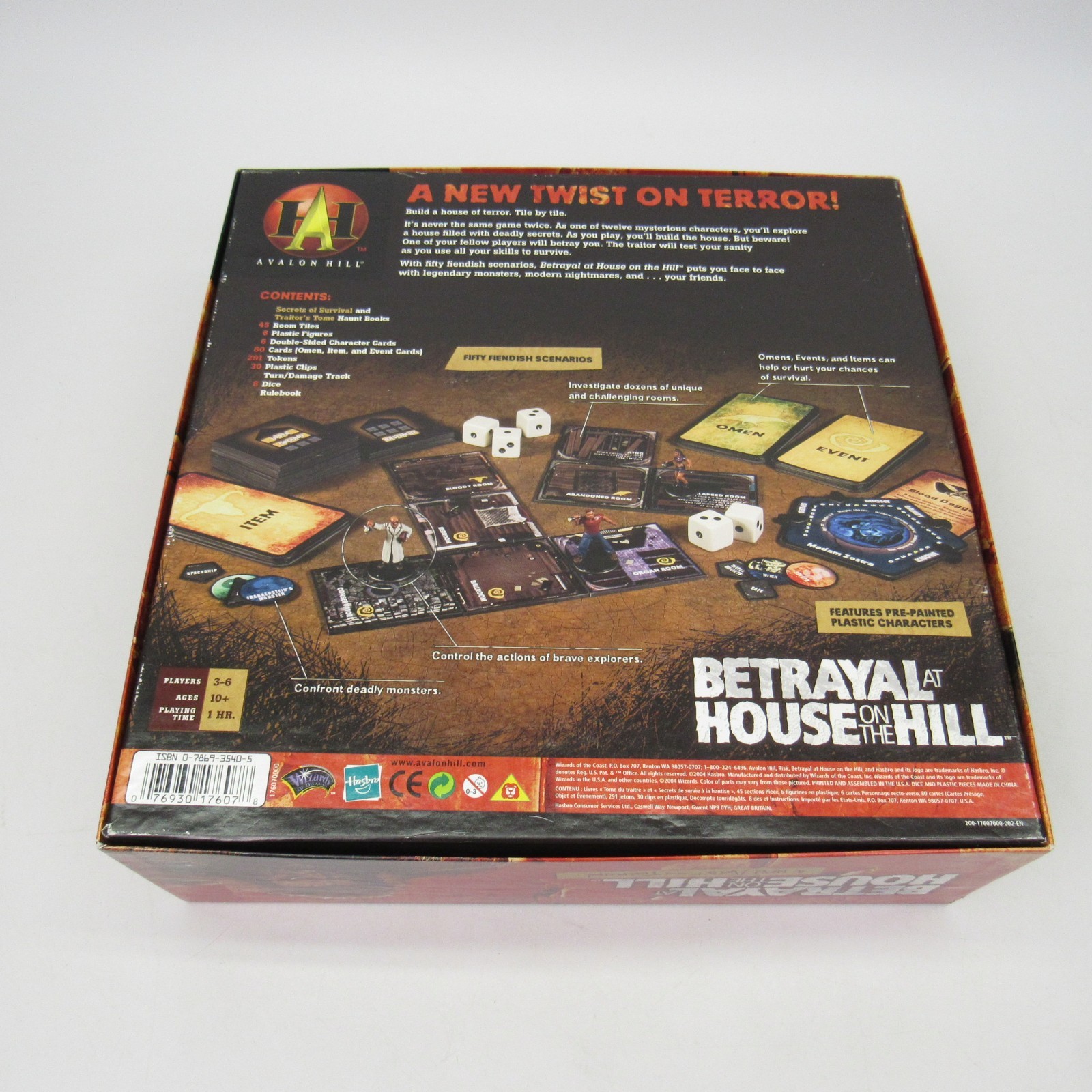 Avalon Hill Betrayal at House On The Hill 2004 1st Edition – Complete