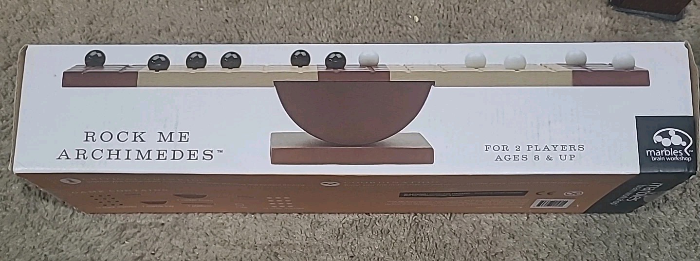 ROCK ME ARCHIMEDES Strategic Wooden Board Game By Marbles: Brain Workshop New