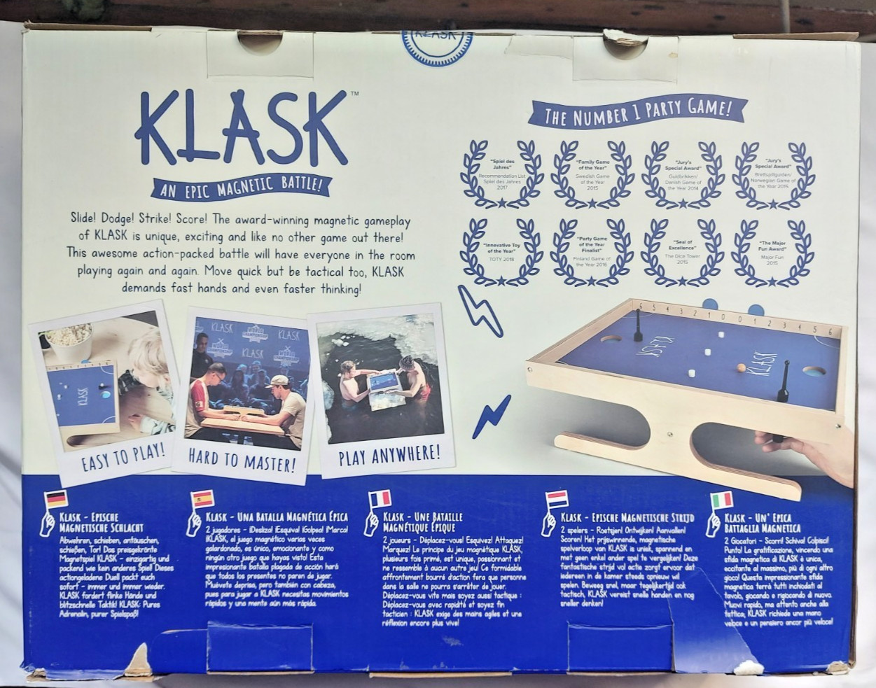 Klask Game – An Epic Magnetic Battle – Designed In Denmark (with spare parts)