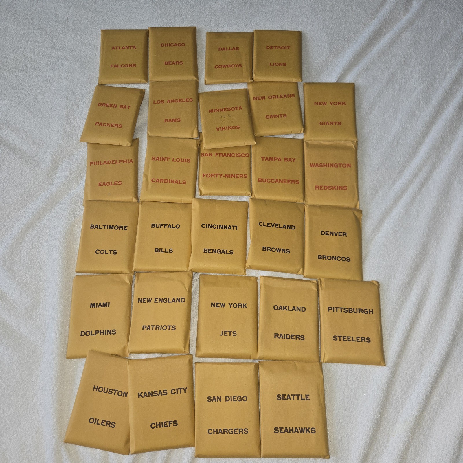 NICE Vintage 1980 APBA Pro League Football Board Game Complete Team Packs, Box