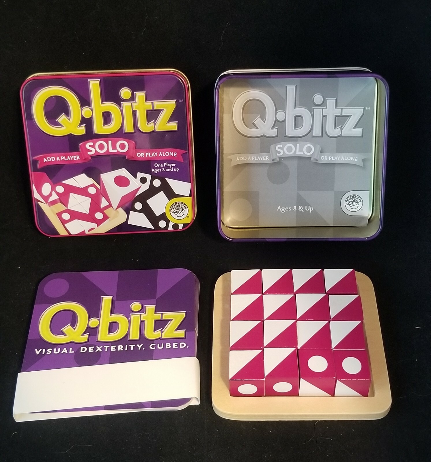 Q-Bitz Solo Game Magenta Edition Visual Dexterity. Cubed.