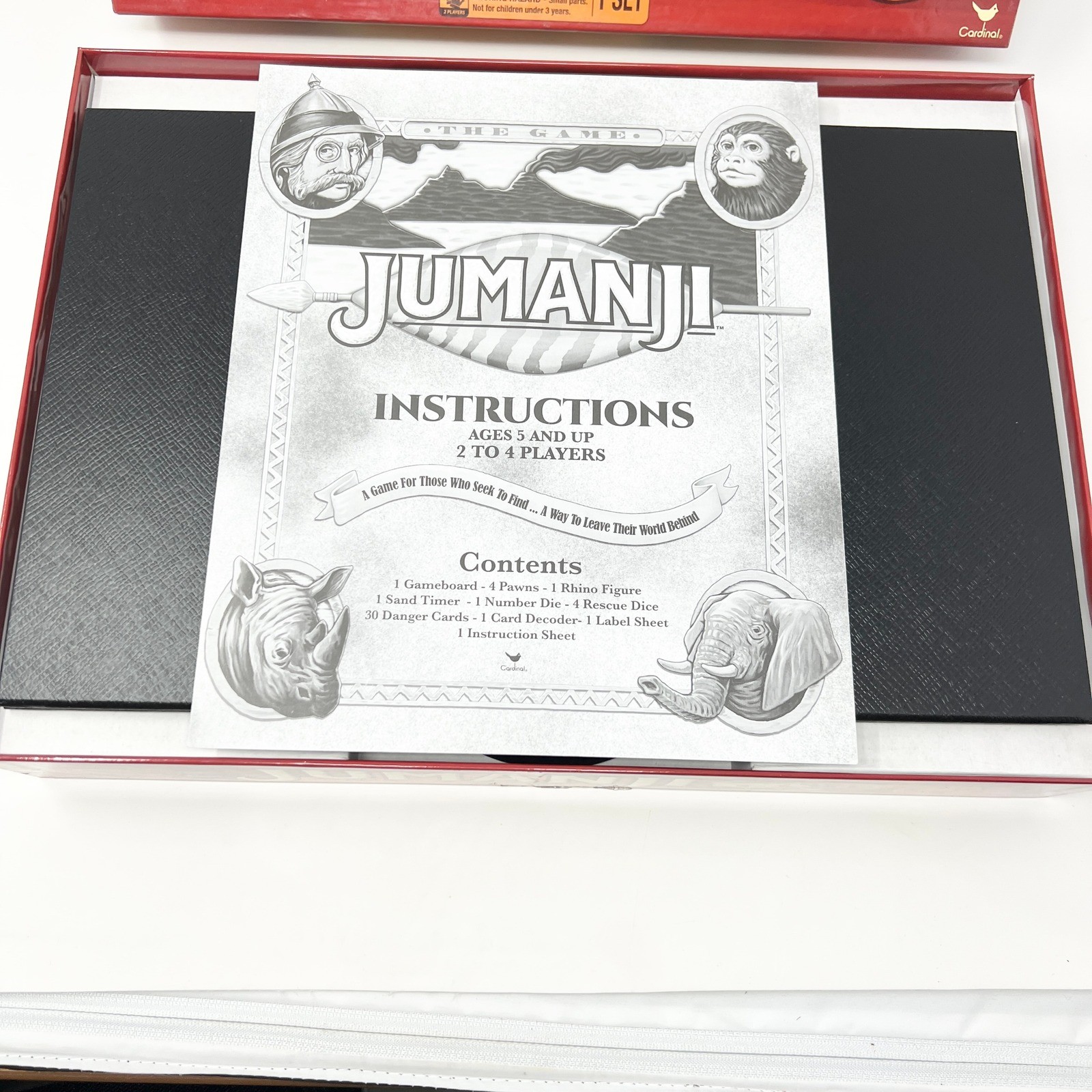 Jumanji The Game Board Game 2018 Spin Master Cardinal Complete Decoder & Pieces