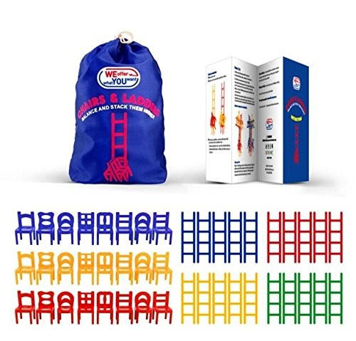 Exciting Stacking Balancing Game With 24 Chairs And 20 Ladders For All Ages