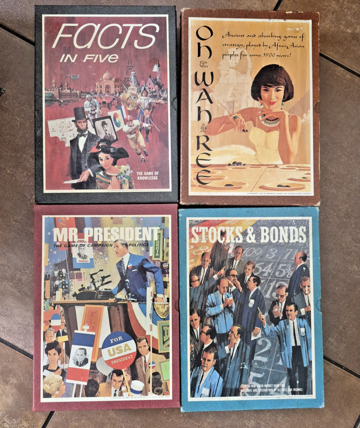 Bookshelf Game Lot 3M Game Company St. Paul Minnesota VTG 60s Total of 16