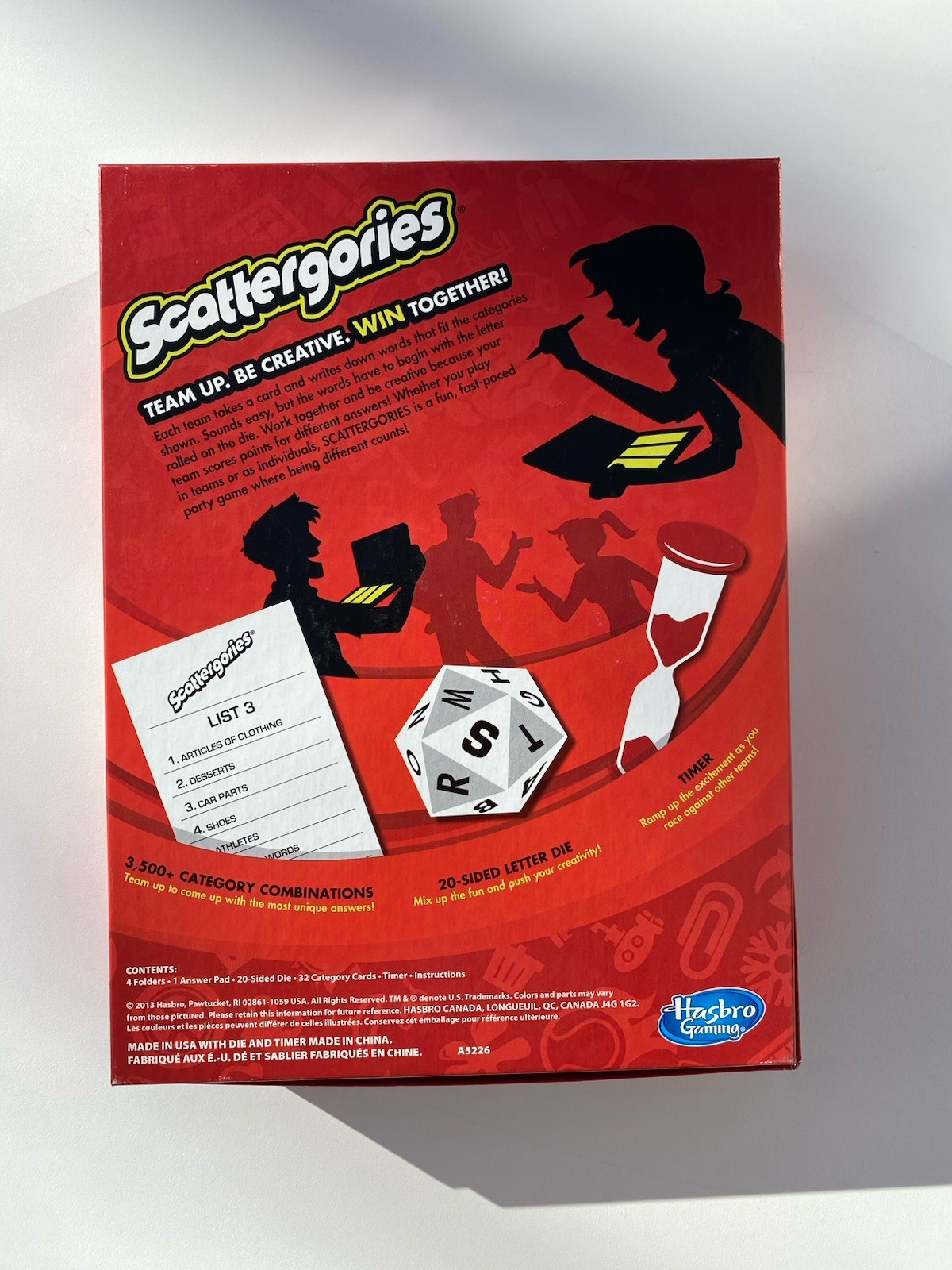Hasbro Scattergories Board Game 2013 Edition