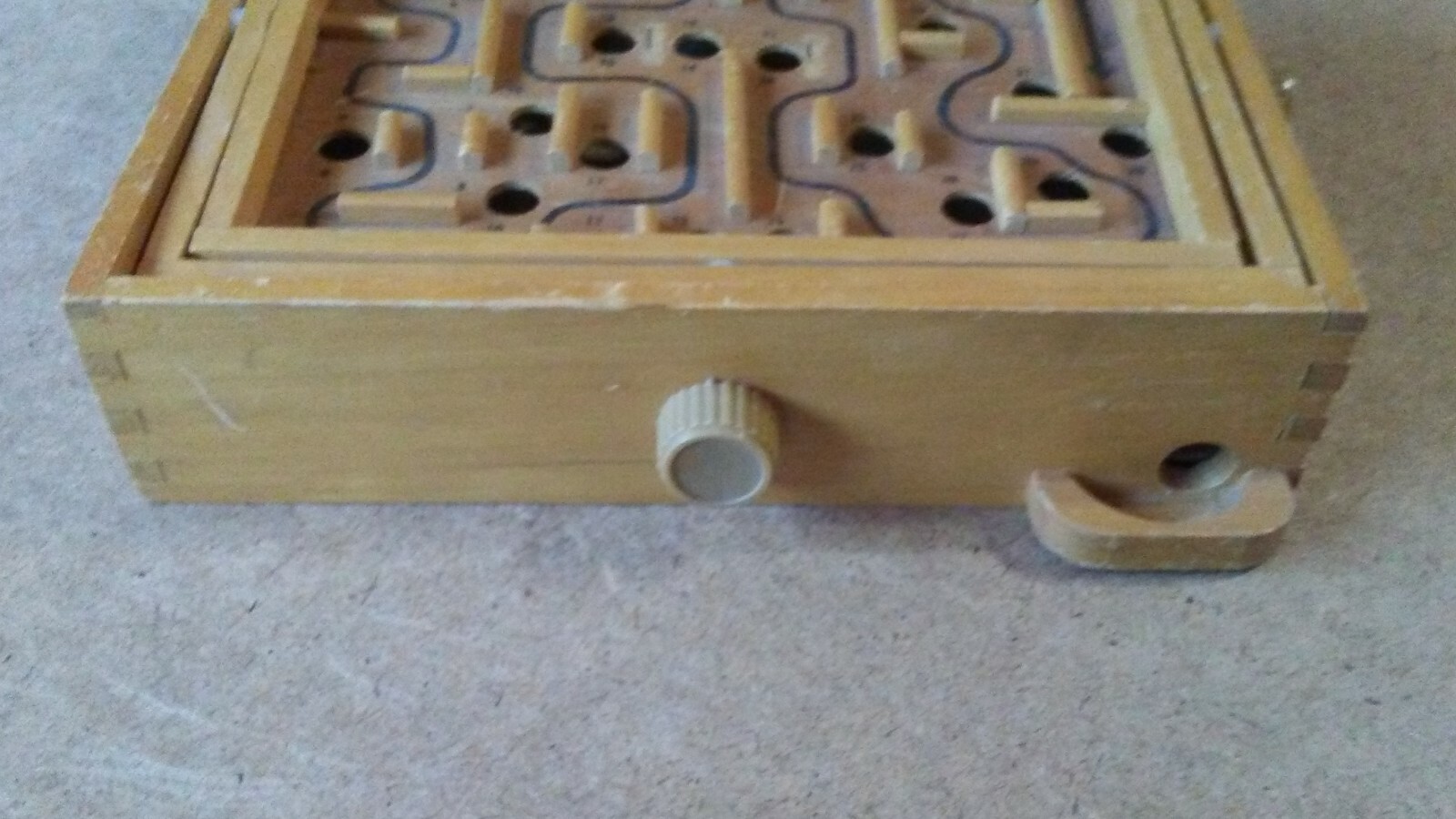 Wooden Labyrinth Marble Vintage Puzzle Game – No Marble