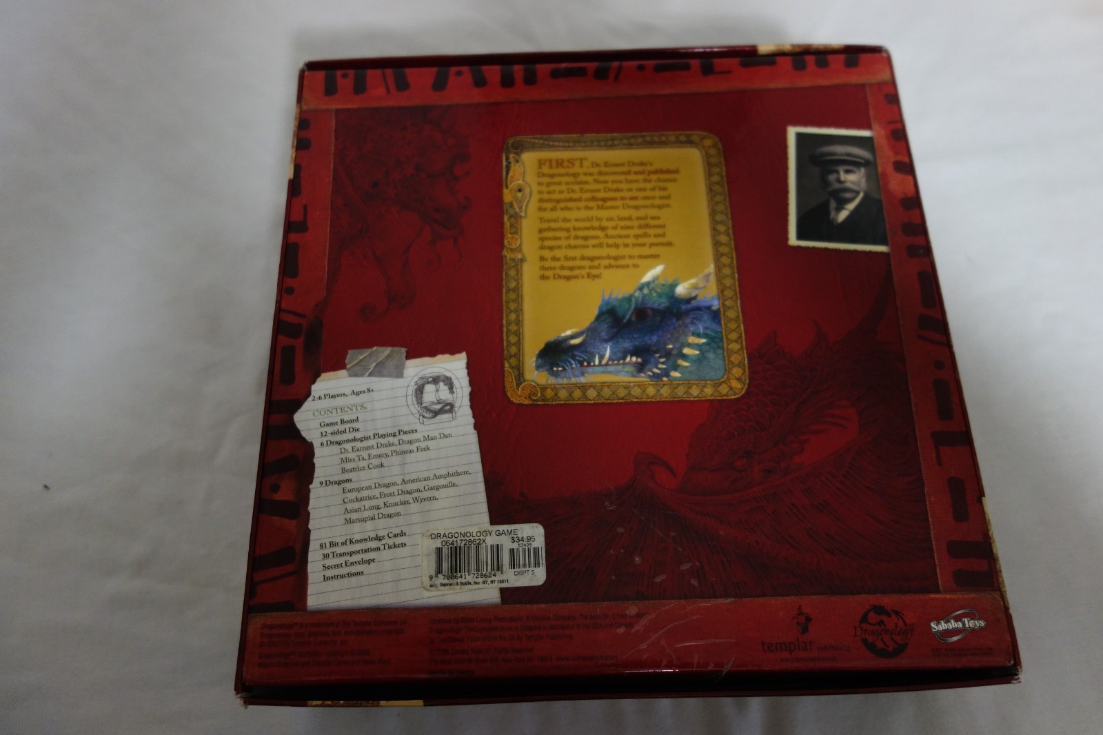 Dragonology The Game 2006 Sababa Toys Fantasy Board Game 100% Complete