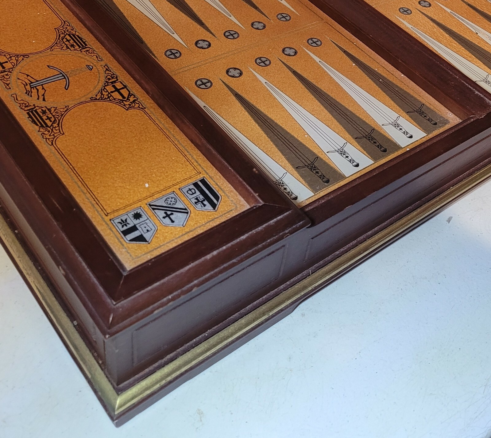 Vintage Franklin Mint Excalibur Backgammon Set 1986 Limited Edition Complete