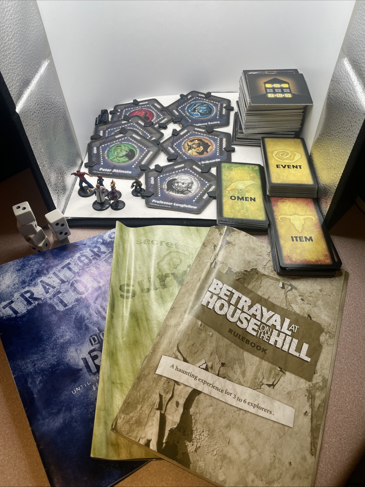 Betrayal at House on the Hill Board Game – Incomplete – Parts & Pieces Only
