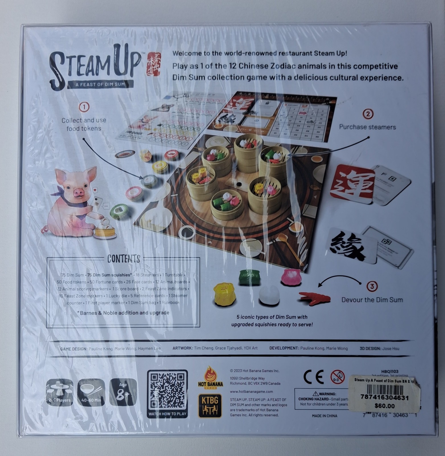 Steam Up A Feast of Dim Sum Board Game – 2023 Hot Banana / KTBG – New Sealed