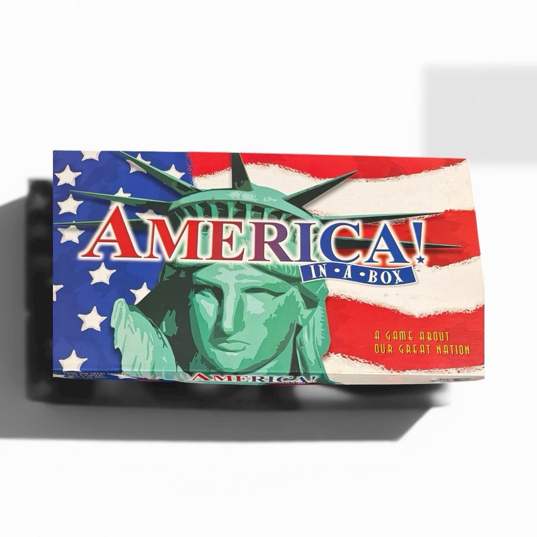 Late for the Sky America! In-A-Box Patriotic Board Game, Complete, 2 Players, 8+