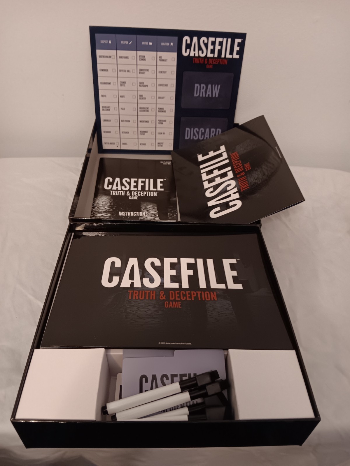 Goliath Games Casefile Truth and Deception True Crime Murder Mystery Board Game