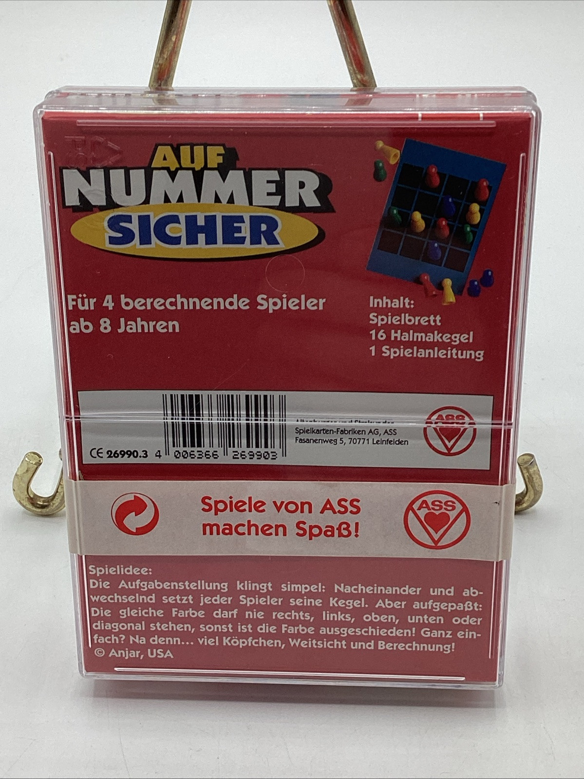 Vintage NOS Factory Sealed GERMAN Auf Nummer Sicher Strategy Game *RARE*