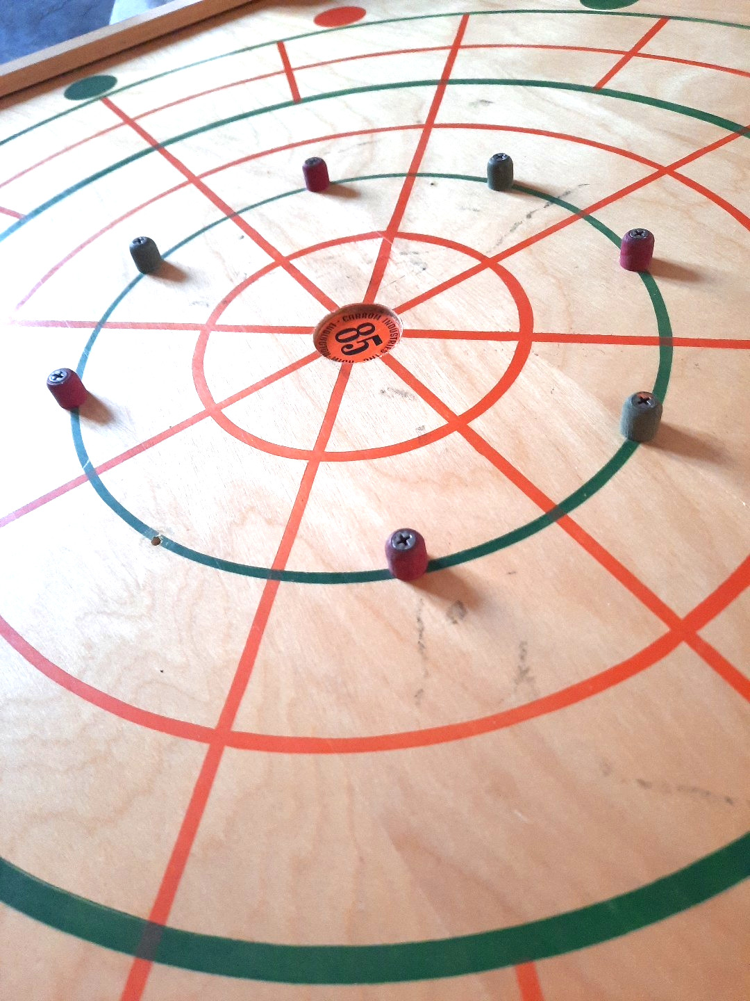 Vintage Carrom Industries No. 85 Game Board Complete w/ Original Manual & Pieces