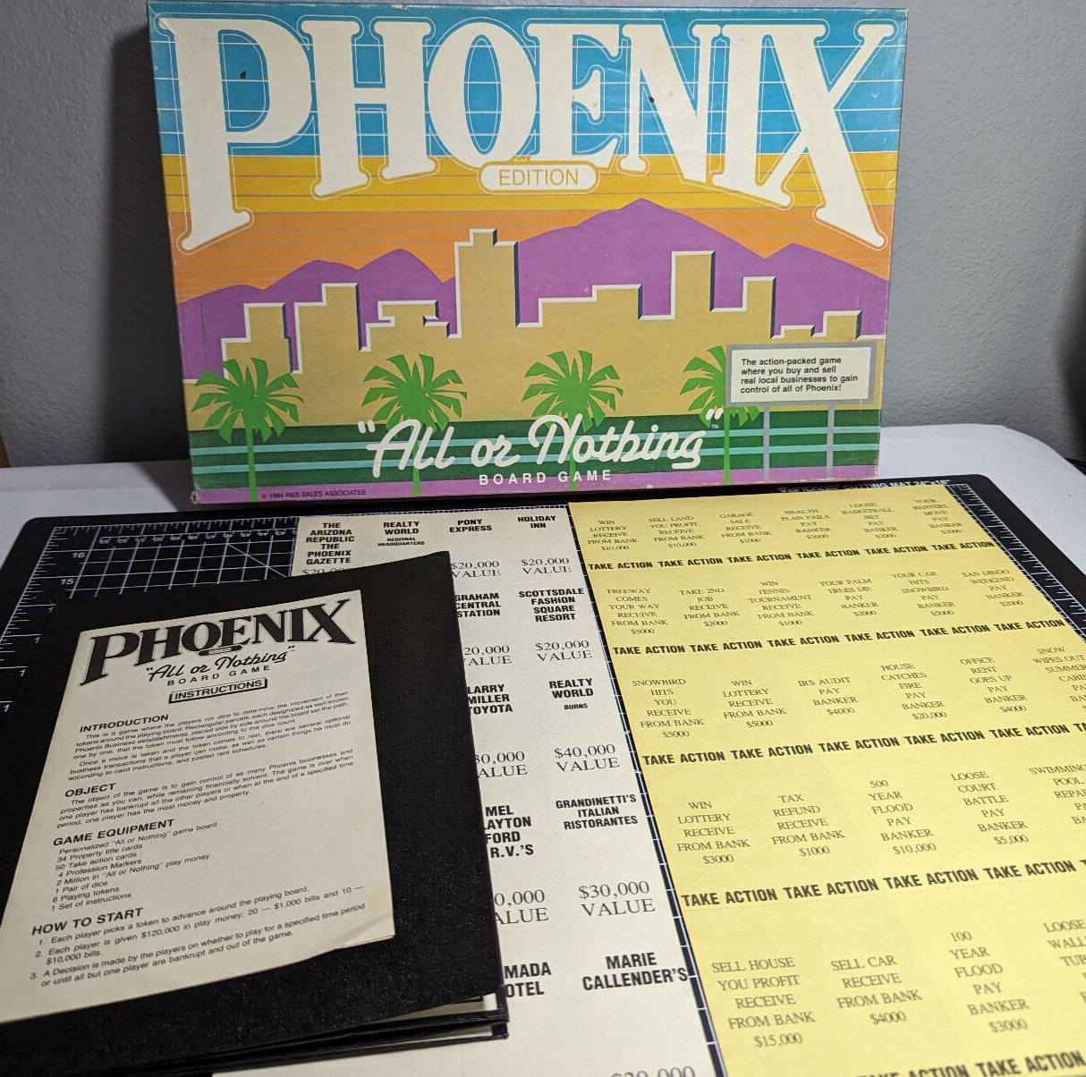 1984 All or Nothing PHOENIX Edition Complete Board Game New Nostalgia