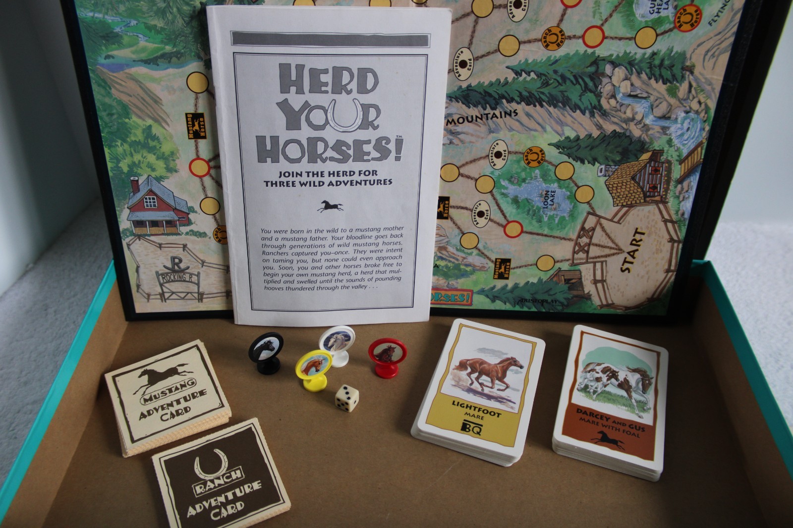 Aristoplay Boardgame Herd Your Horses! (1993 Long Box Ed) Box VG/EX