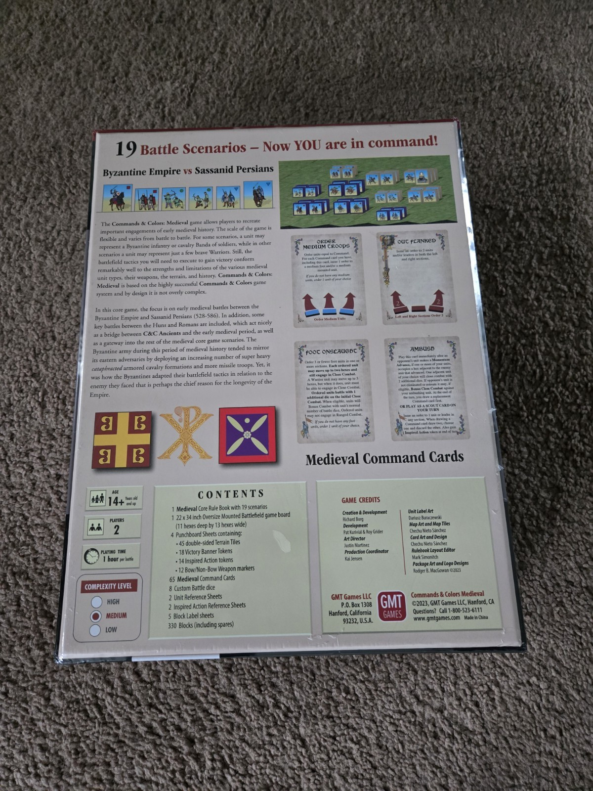 GMT Games: Commands & Colors: Medieval, 2nd Printing NEW STILL SEALED