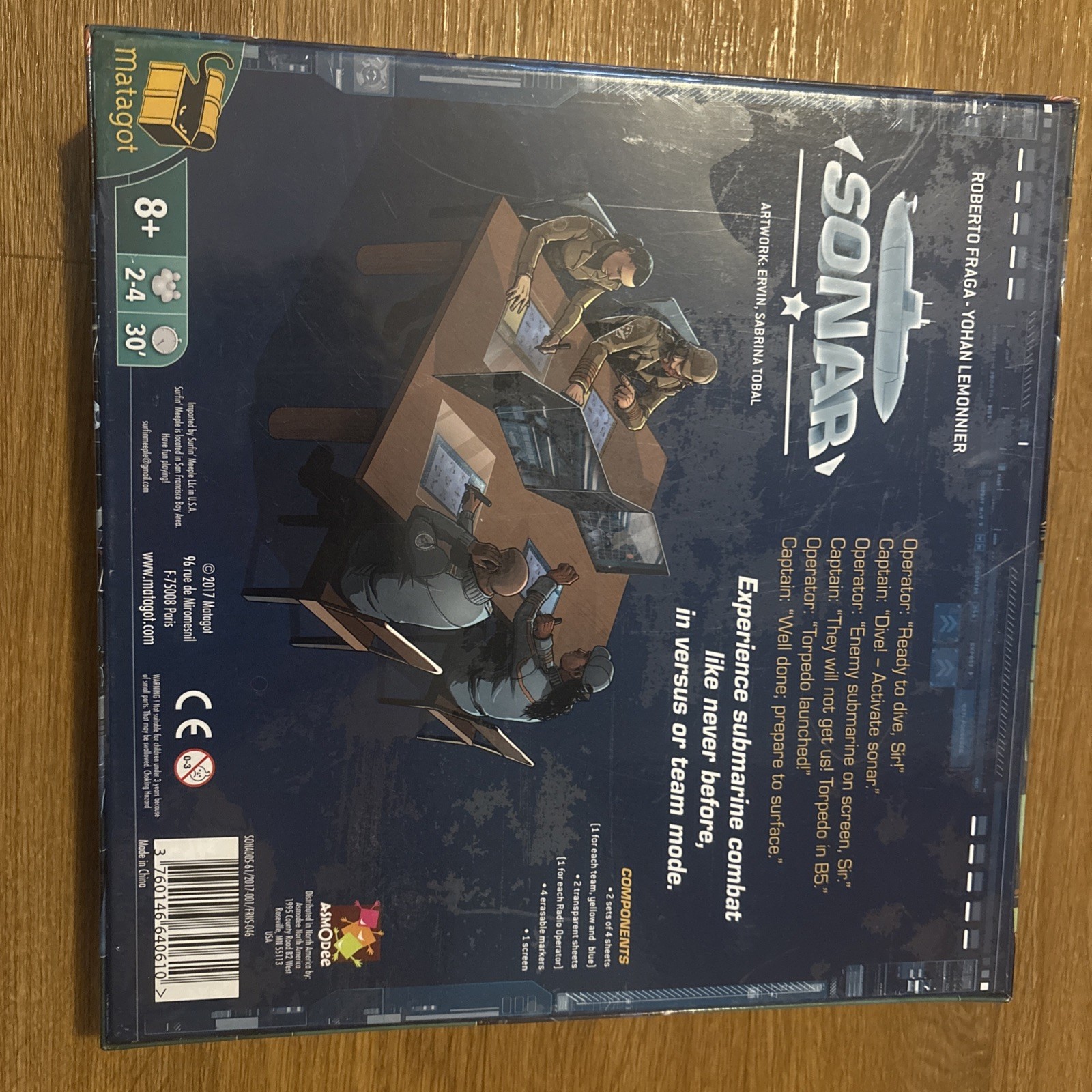 Sonar Board Game Asmodee Editions Matagot Submarine Combat Factory Sealed Box