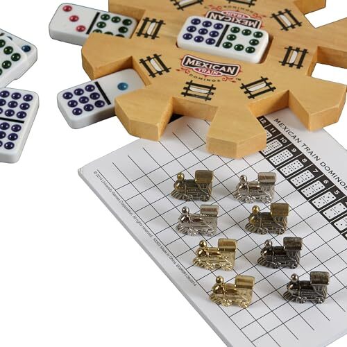 Mexican Train Dominoes Family Game Engaging Fun for 2 to 8 Players Ages 8 Up