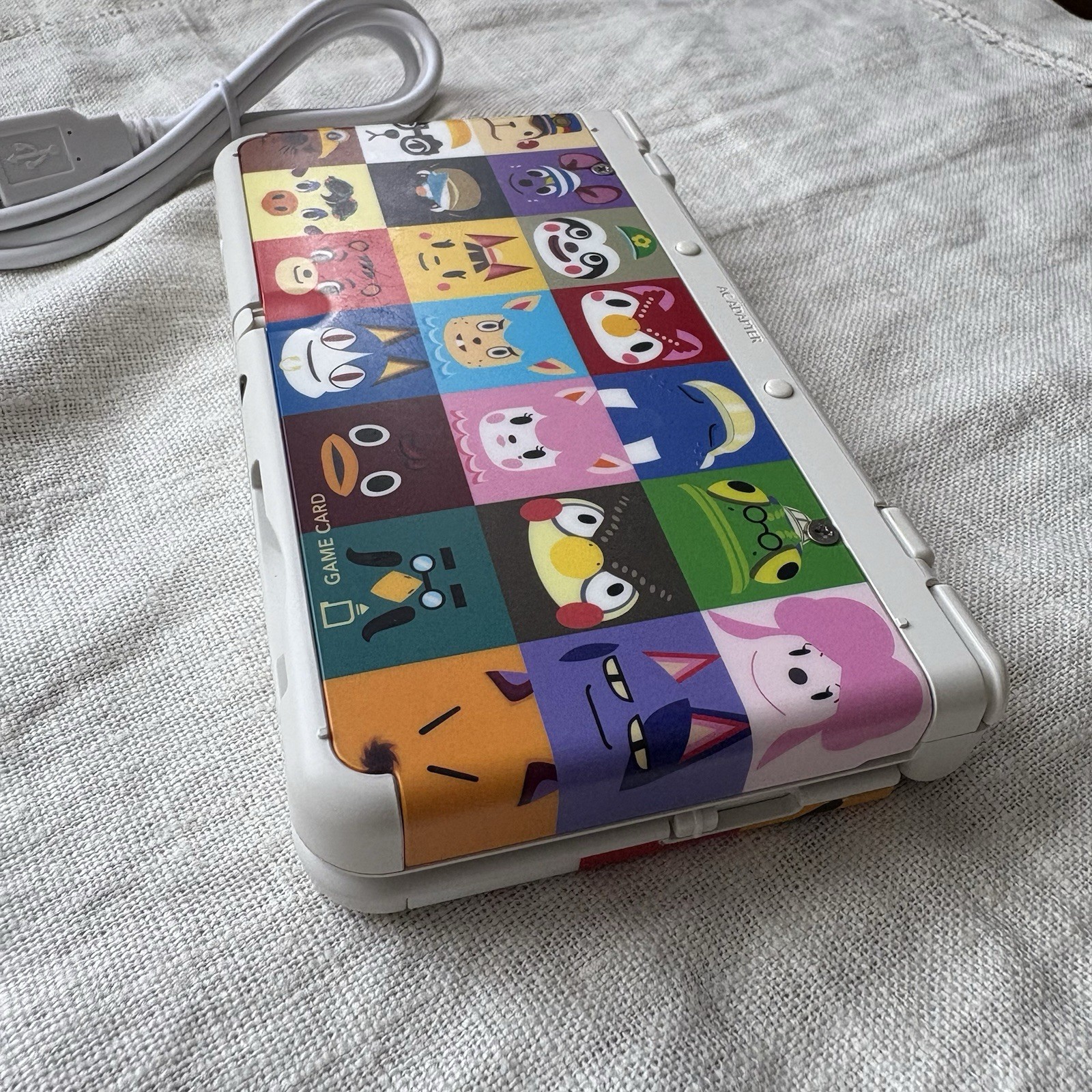 Nintendo new 3DS Animal Crossing Kisekae Plate touch pen 4GB SD card USB Ued JP