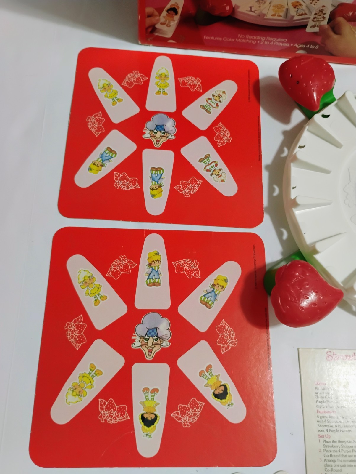 Vintage 1981 Strawberry Shortcake Berry-Go-Round Color Matching Carousel Game…