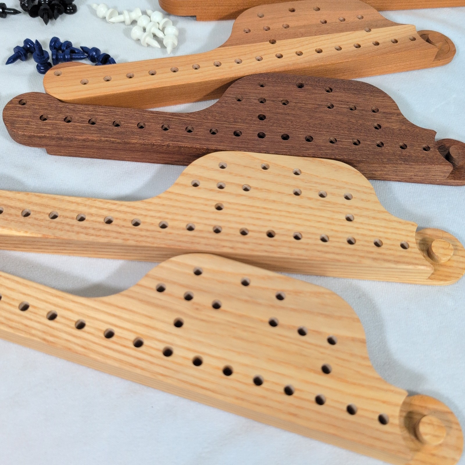 Pegs and Jokers Board Game Handmade Hardwood Boards with all you need to Play