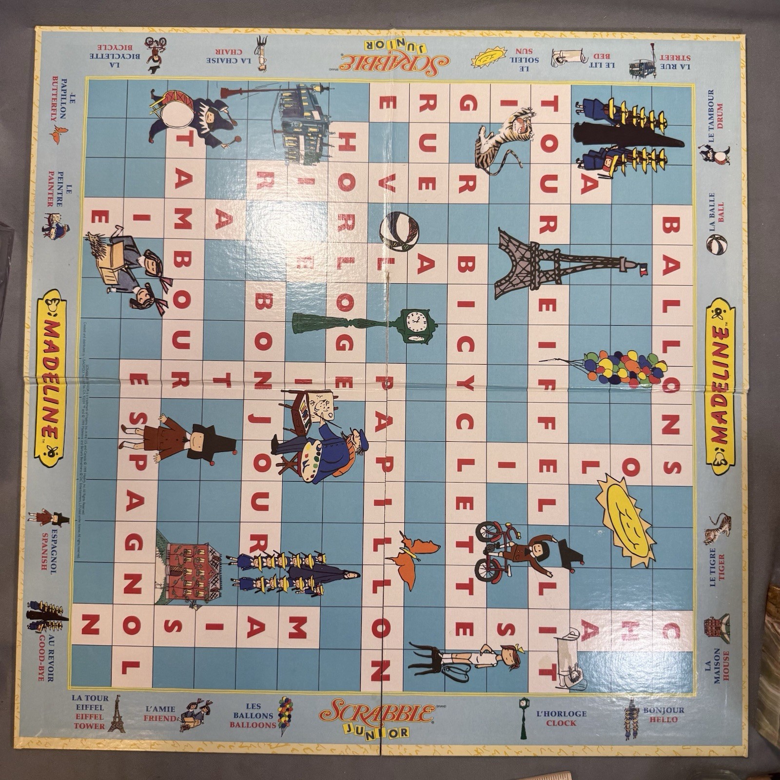 Madeline Scrabble Junior French & English Flash Cards. 2 Games. 100% Complete