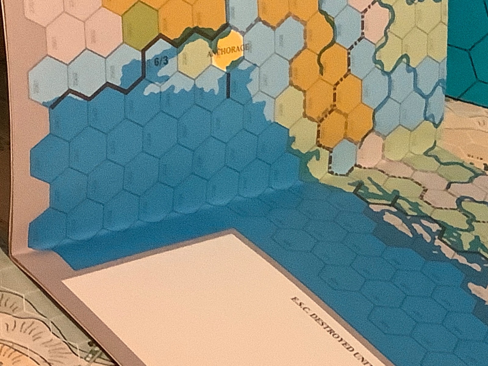 Invasion: AMERICA punched VG+ Alternate History SPI 1976 flatpack Tray WW4?