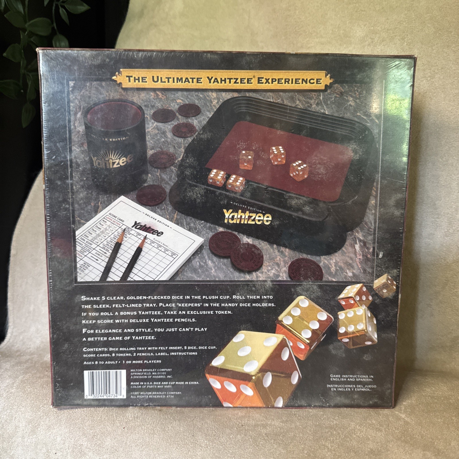 Yahtzee Deluxe Edition Board Game Milton Bradley 1997 New Sealed 4734 As Is