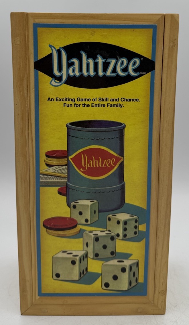 Yahtzee Wooden Box Parker Brothers Nostalgia Games Series 2004 Complete In Box