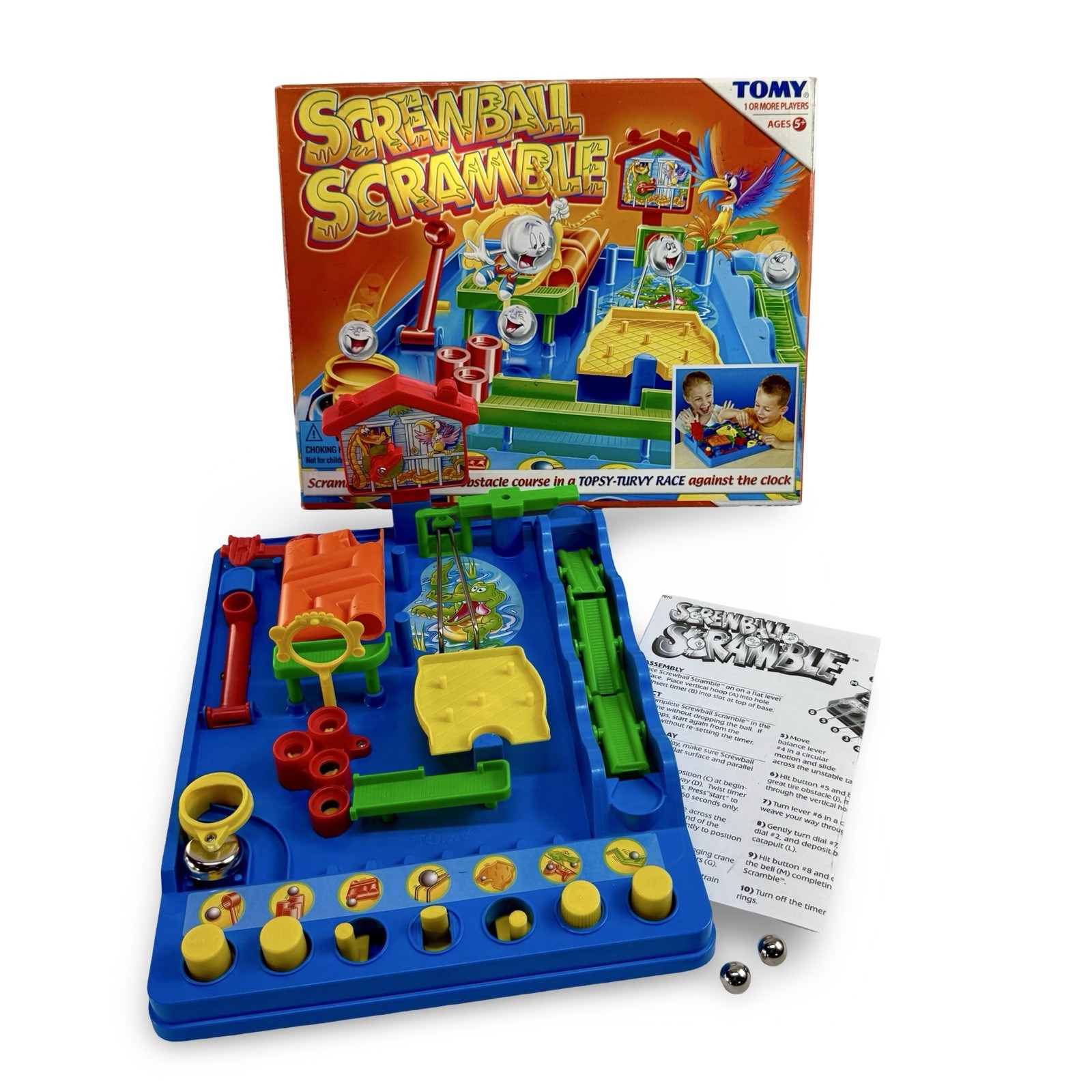 TOMY Screwball Scramble Game Complete Tested With Box Marble Maze Skill Game