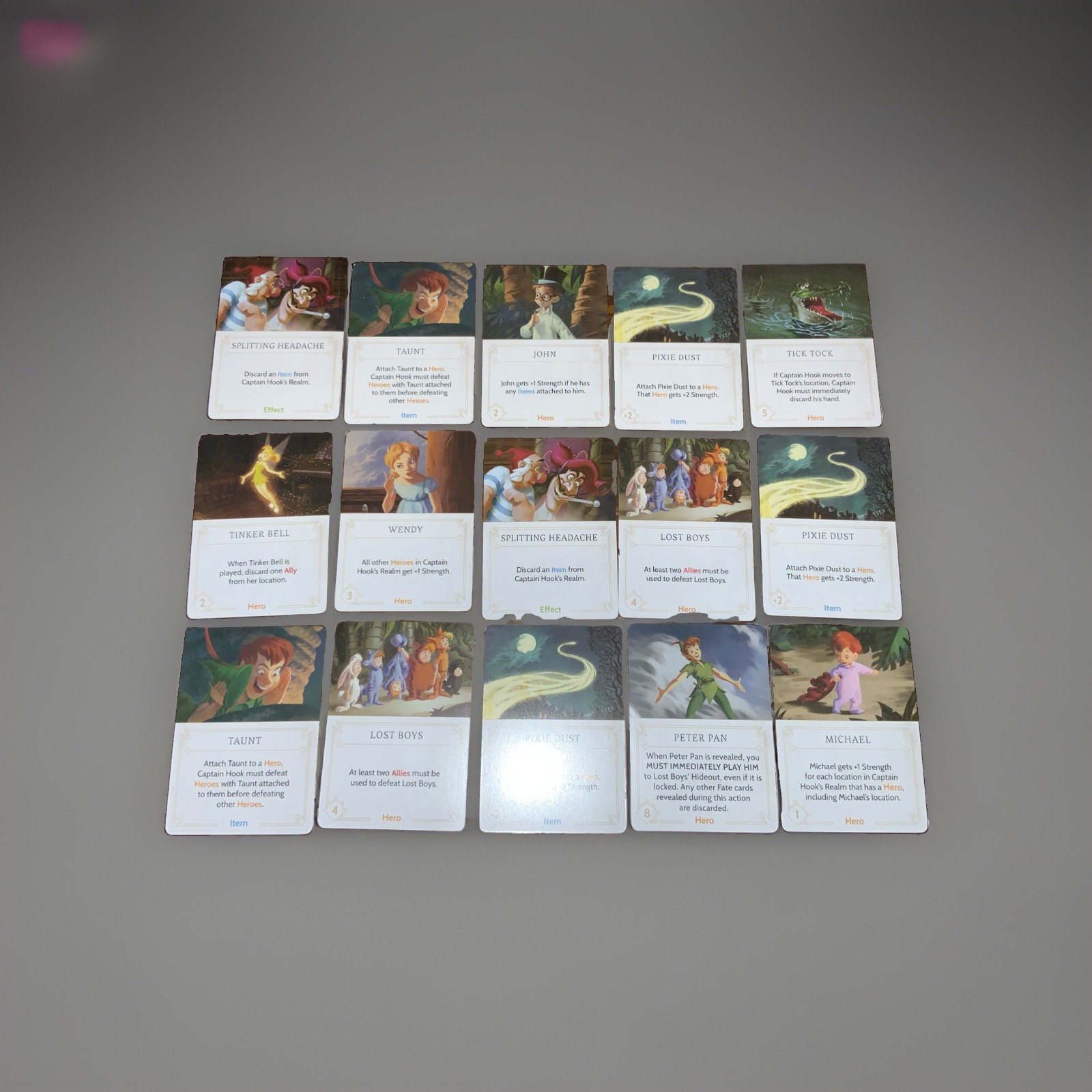 2019 Disney Villainous Worst Takes It All Replacement Captain Hook Hate Cards