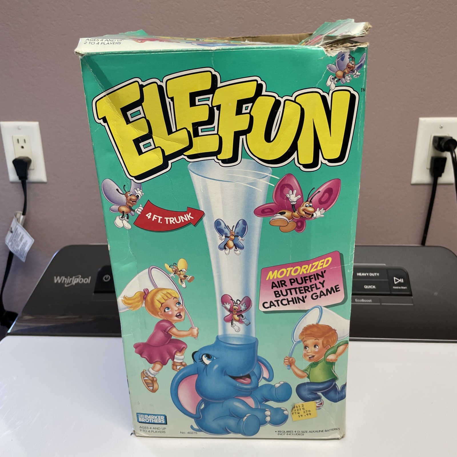 Vintage 1993 Elefun Game Milton Bradley Butterflies Complete And Works