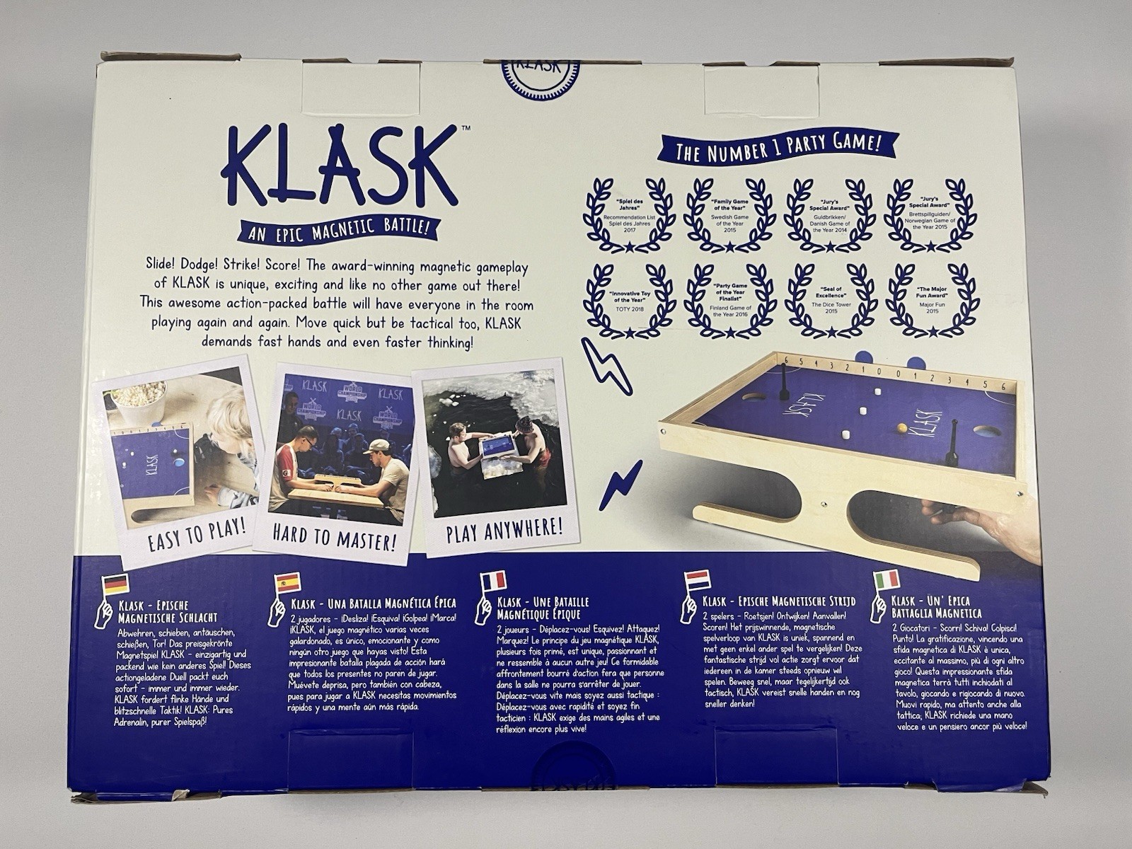 Klask Game An Epic Magnetic Battle Designed In Denmark Asmodee Brand New Sealed